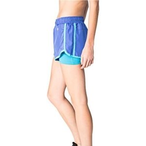 K-Dri Athletic Running Shorts • Purple & Teal Quick-Dry | Size L